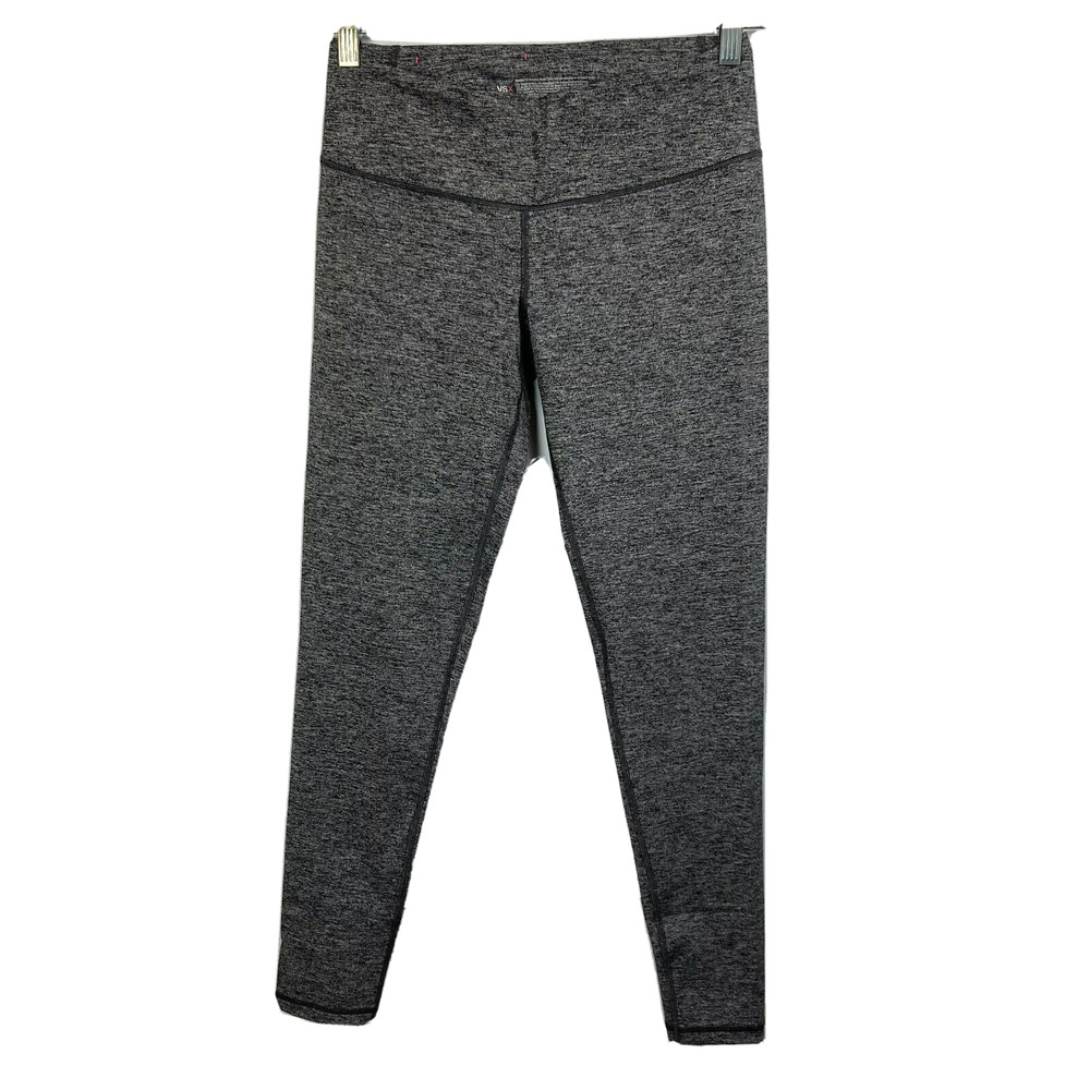 Victorias Secret VSX Leggings Womens Sz M Heather Gray Static‎ Knockout Athletic
